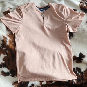 Tallwoods Men's Short-Sleeve In Dusty Pink/Coral Sz LG